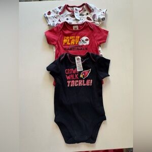 Arizona Cardinals Baby Onesies Set